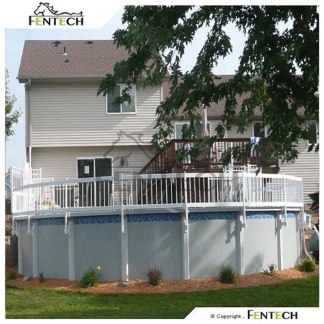 Fentech UV Resistant White PVC Swimming Pool Fence For Pool Pool