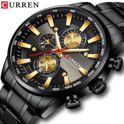 Curren Reloj Deportivo De Lujo Para Hombre Cron Grafo De Pulsera De