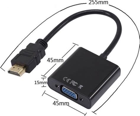 Universele Hdmi Naar Vga Adapter Converter Met Mm Jack Aux