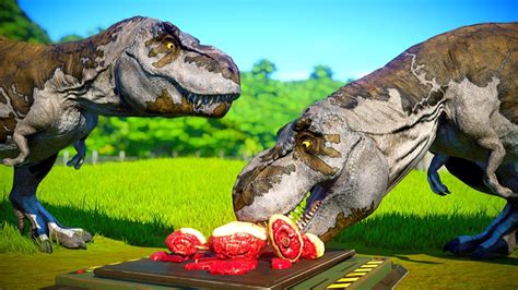 3 Spinosaurus Vs 3 T Rex 3 Indominus Rex 3 Baryonyx Jurassic World Evolution Dinosaurs