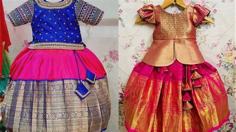 Latest Pattu Pavadai Designs For Girls Pattu Langa Blouse Designs Peplum Pattu Sattai