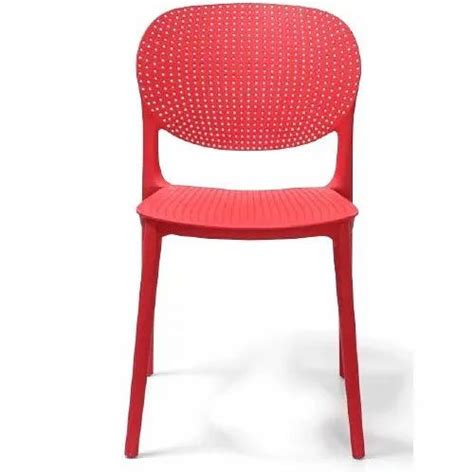 Red Plastic Globe Cafeteria Seating Chair Seating Capacity Single