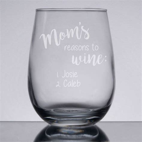 Mom Wine Glass Reasons To Wine Glass Mothers Day Wine Etsy Mom