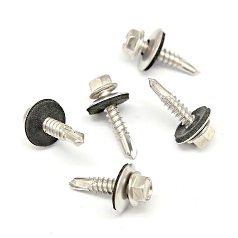 Stainless Steel Metal Hex Head Self Drilling Roof Screw With Rubber