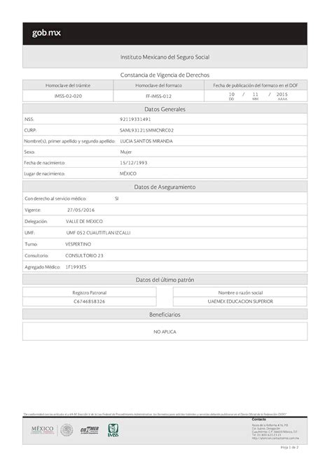 Reporte De Vigencia Derechos Imss Image To U