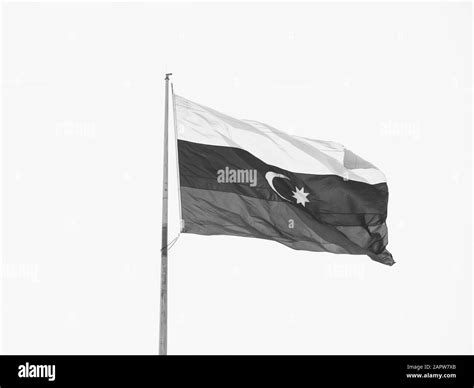 Azerbaijan flag Black and White Stock Photos & Images - Alamy