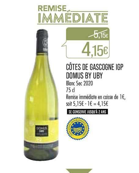 Promo Côté De Gascogne Igp Domus By Uby chez Match iCatalogue fr