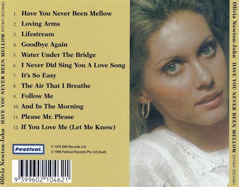 Car Tula Trasera De Olivia Newton John Have You Never Been Mellow