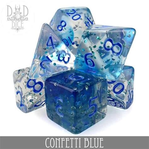 Confetti Blue Dice Set Stuks De Spellenhoorn