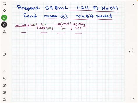 SOLVED Sodium Hydroxide Has A Molar Mass Of 40 0 G Mole How Many