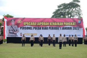 Media Center Personel Polda Riau Naik Pangkat