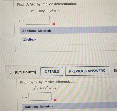 Solved Find Dy Dx By Implicit Differentiation X Xy Y Chegg