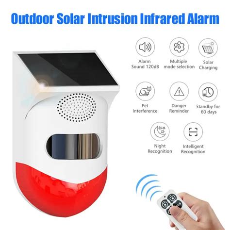 Alarme Solaire Infrarouge Sans Fil D Tecteur De Mouvement Sir Ne Pour