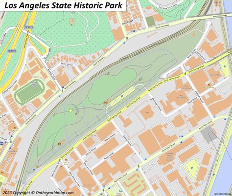 Los Angeles State Historic Park Map - Ontheworldmap.com