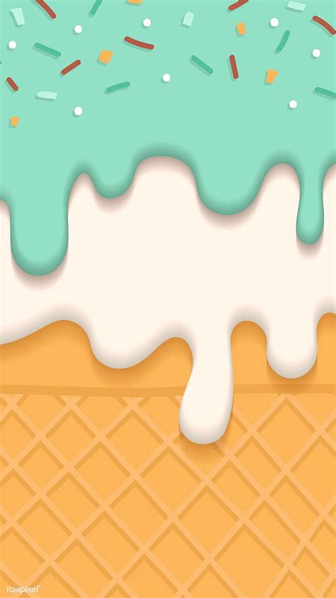 Premium Vector Of Waffles With Creamy Ice Cream Mobile Phone Ice Cream