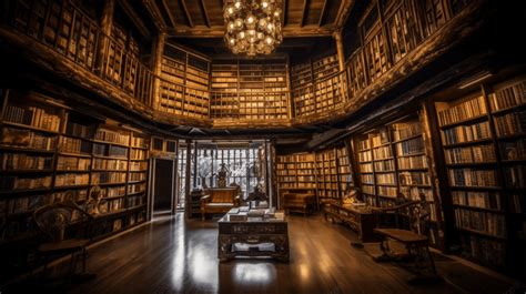 Large Library Filled With Books Background Library Image Hd