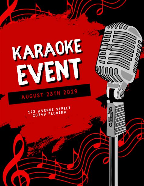 Karaoke Event Flyer Template Postermywall