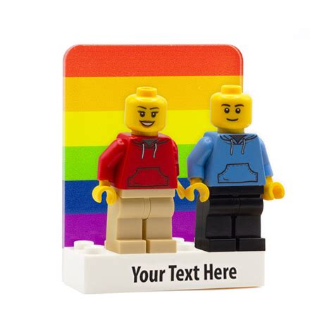 Pride Couples Display - Laser Cut Display with LEGO Brick – Minifigs.me