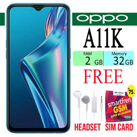 OPPO A11K RAM 2 32 GB Bergaransi FREE SIM CARD Lazada Indonesia