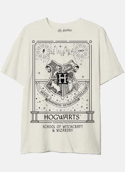 Camiseta Harry Potter Brasao De Hogwarts Bandup Camiseta Feminina