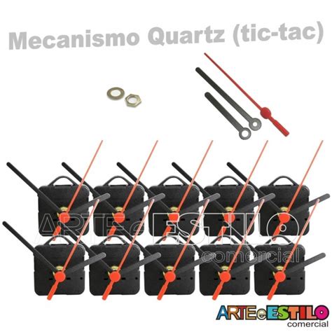 10 Maquinas De Relógio De Parede Quartz TIC TAC Mecanismo Completo