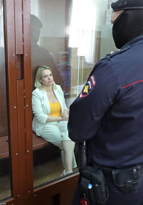 Russian Anti War Journalist Facing Jail For Tv Protest Escapes Daily Mail Online