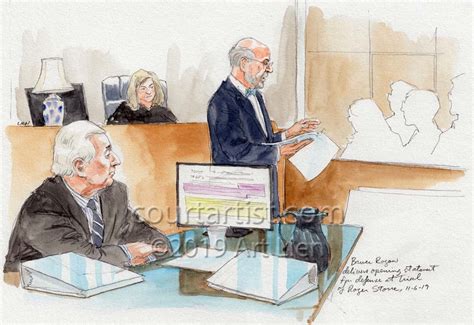 Roger Stone Trial - Art Lien, Courtartist