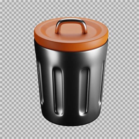 Premium PSD 3d Trash Can Dynamic Color Icon