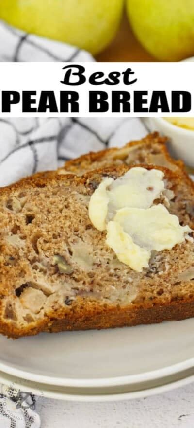 Fresh Pear Bread Easy Quick Bread Recipe Our Zesty Life