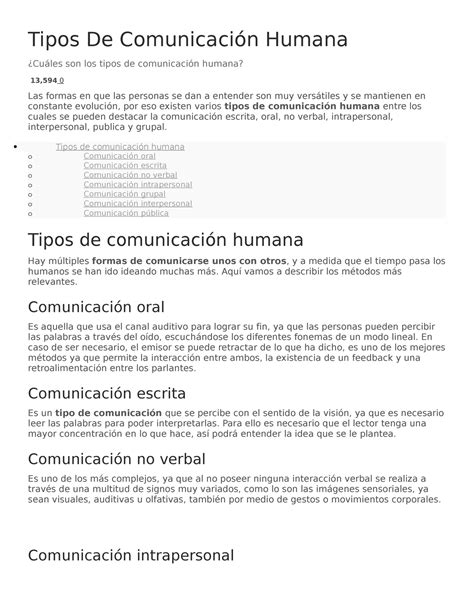 Tipos De Comunicación Humana Tipos De Comunicación Humana ¿cuáles Son Los Tipos De