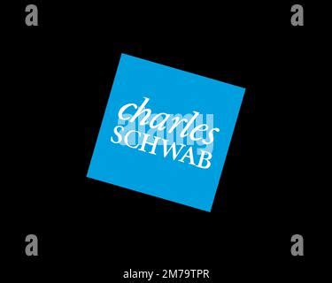 Charles Schwab Corporation, Rotated Logo, White Background Stock Photo ...