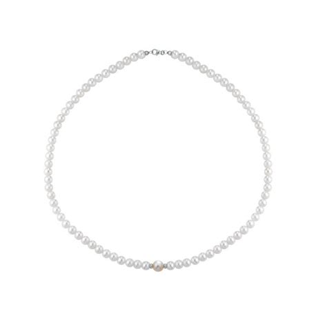 Bracciale A Molla Donna Kioto Con Perle E Oro Bianco Kt Verre Gioielli