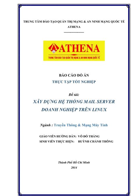 Đồ án Xây dựng hệ thống mail server doanh nghiệp trên Linux PDF