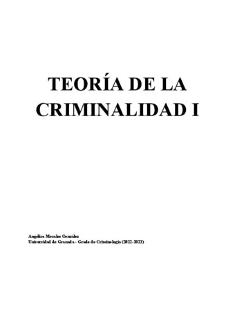 TEORIA DE LA CRIMINALIDAD I Pdf