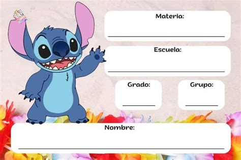 10 Etiquetas Escolares De Lilo Stitch Gratis Para Editar E Imprimir