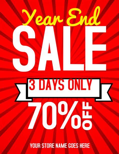 Year End Sale Flyer Template Postermywall