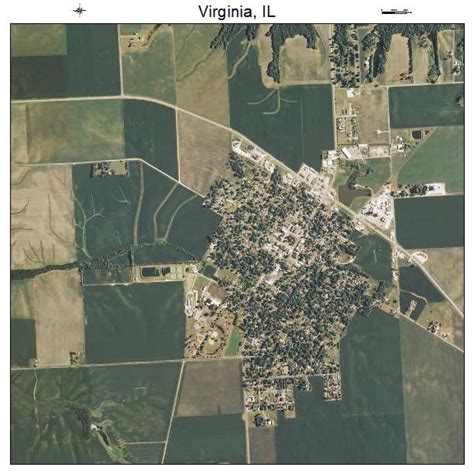 Aerial Photography Map of Virginia, IL Illinois