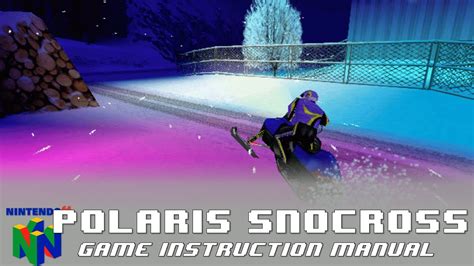 N Manual Polaris Snocross Usa Nintendo Game Instructions