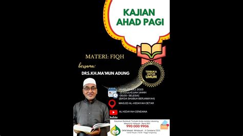 Kajian Ahad Pagi Keutamaan Berqurban Oleh Ustadz Sofwan Qusayri Spdi