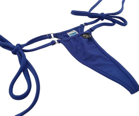 Ultramarine Blue Tie Sides Bikini Bottom Micro Gigi
