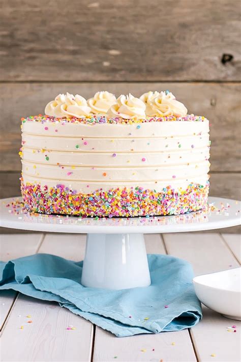 This Classic Vanilla Cake Pairs Fluffy Vanilla Cake Layers With A Silky