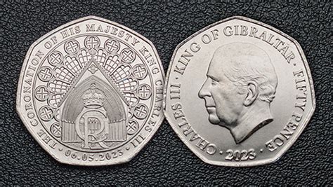 2023 Westminster Abbey Door 50p Coin | Gibraltar Philatelic Bureau