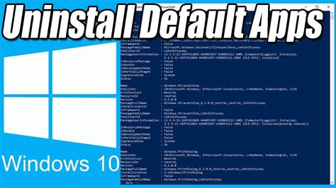 How To Uninstall Pre Installed Apps In Windows Using Powershell