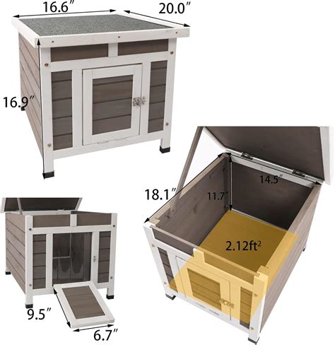 Gowoodhut Casa Para Gatos Al Aire Libre Resistente A La Intemperie