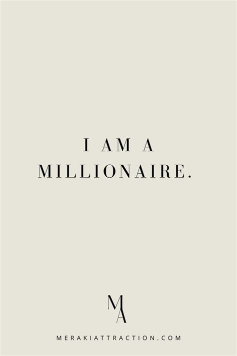 The Words I Am A Millionaire Are Written In Black On A Light Gray