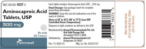 Aminocaproic Package Insert Drugs