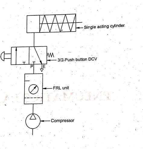 Machine Drawing Double Acting Cylinder Pneumatic Circuit