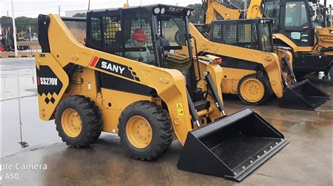 Мини погрузчик с бортовым поворотом SANY skid steer loader SS270V YouTube