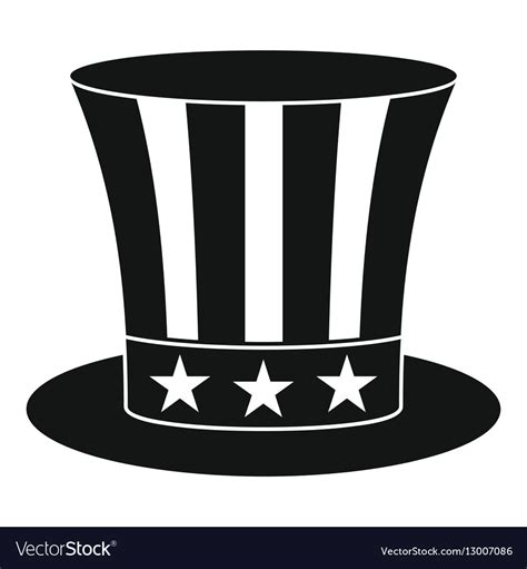 Uncle Sam Hat Icon Simple Style Royalty Free Vector Image