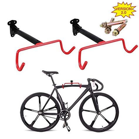 PHUNAYA Bike Hanger 2pcs Wall Mount Bike Hook Horizontal Foldable Bicycle Holder Garage Bike ...